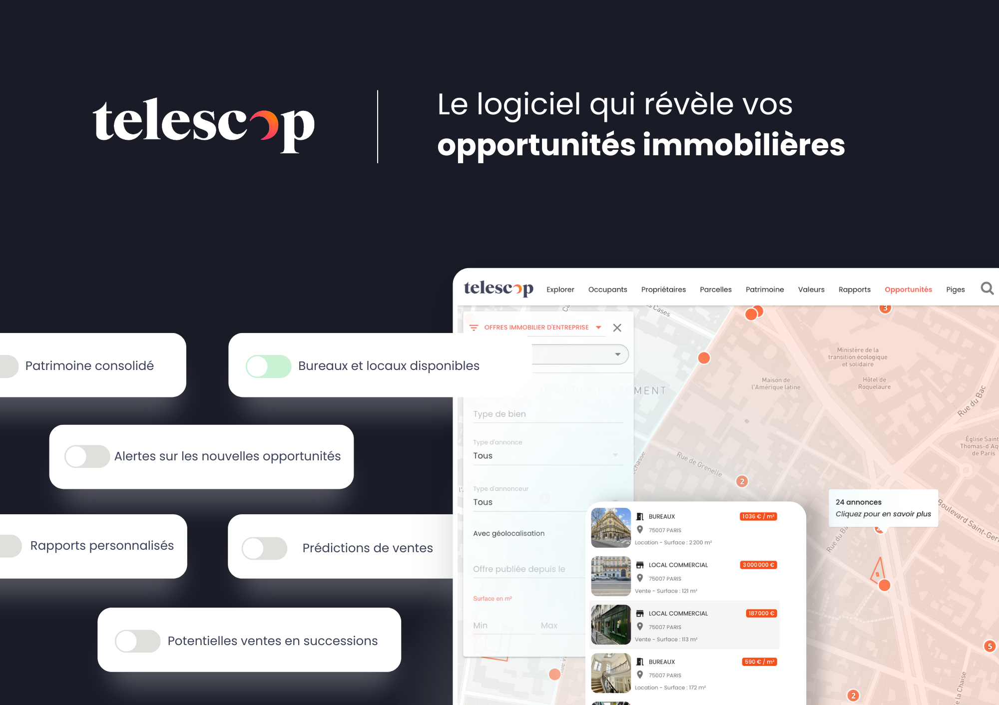 Telescop le logiciel de prospection immobilière