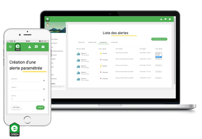 Plateforme d'energy management - Alertes intelligentes