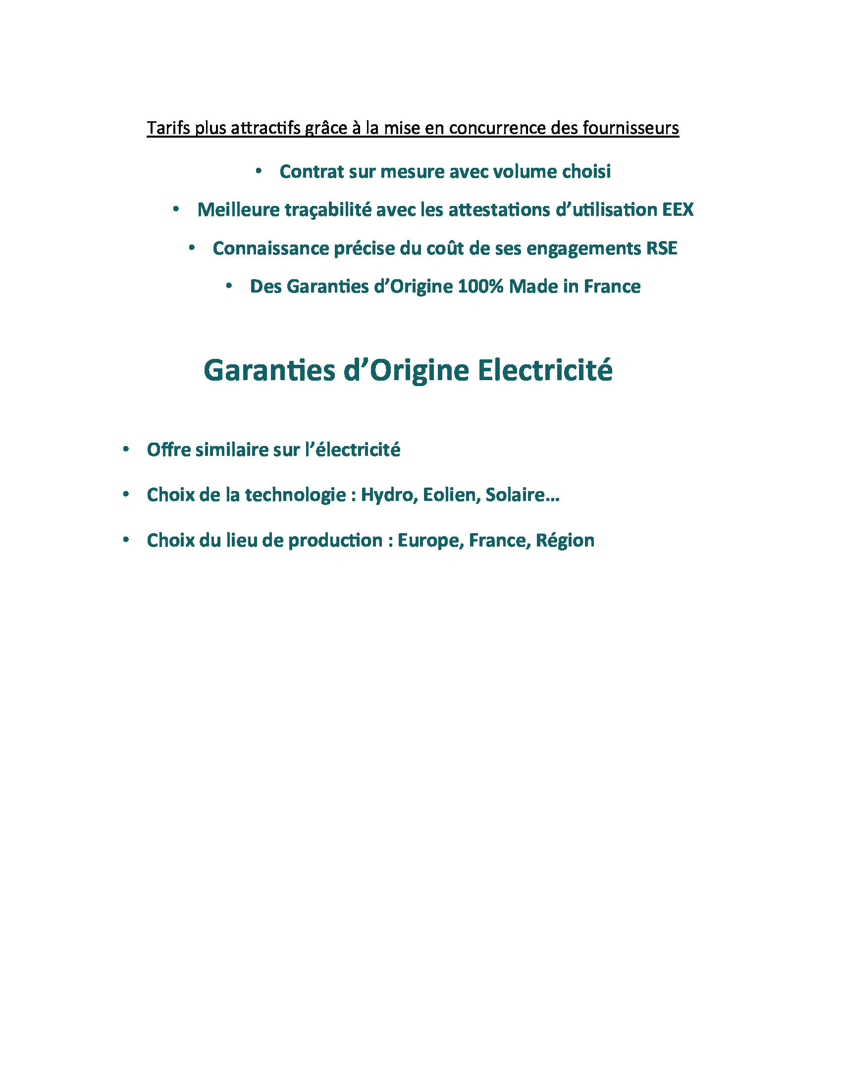 suite achat garanties d'origines