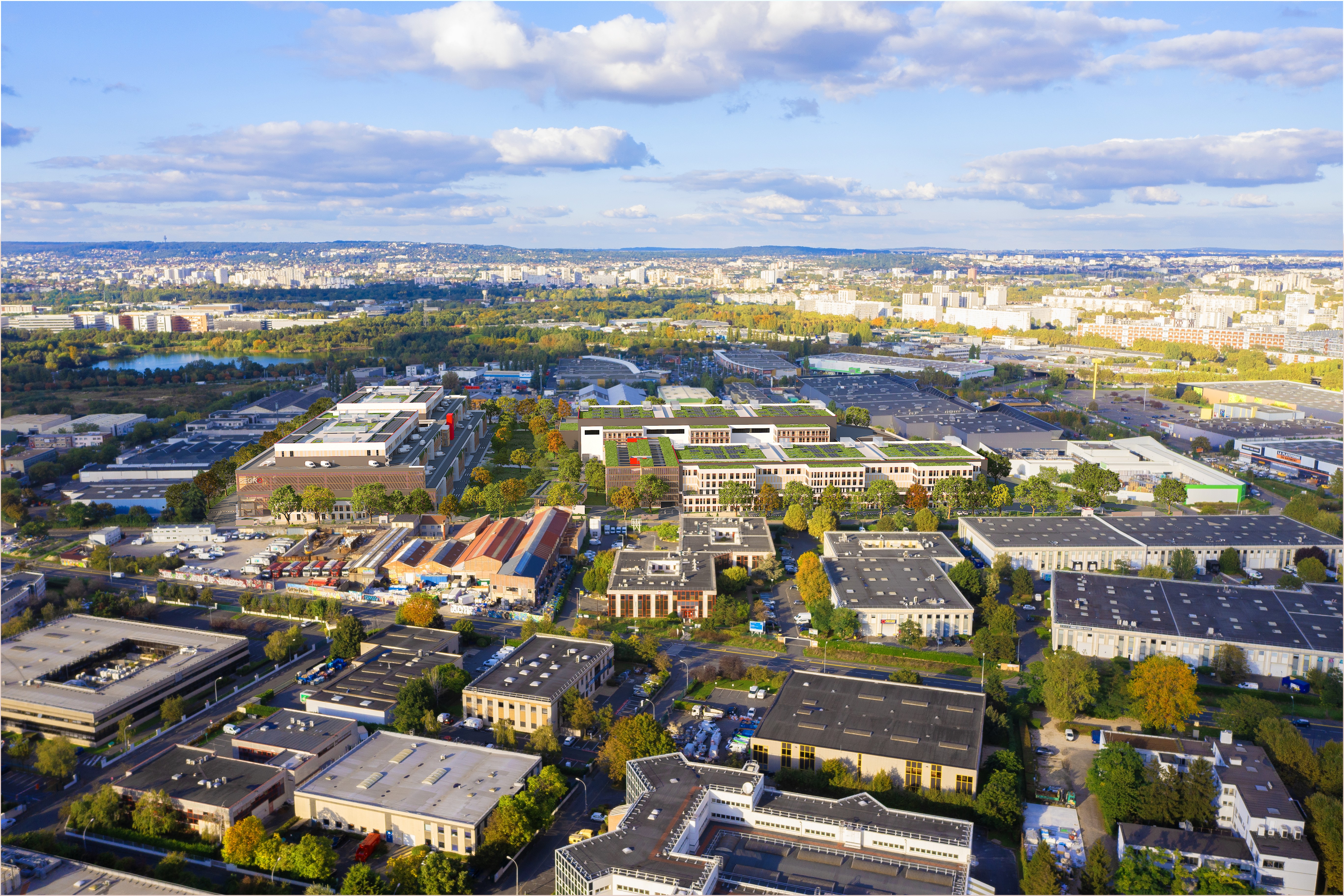 Conception d'un ensemble de 4 bâtiments d'activités à plusieurs niveaux à Gennevilliers (92)
