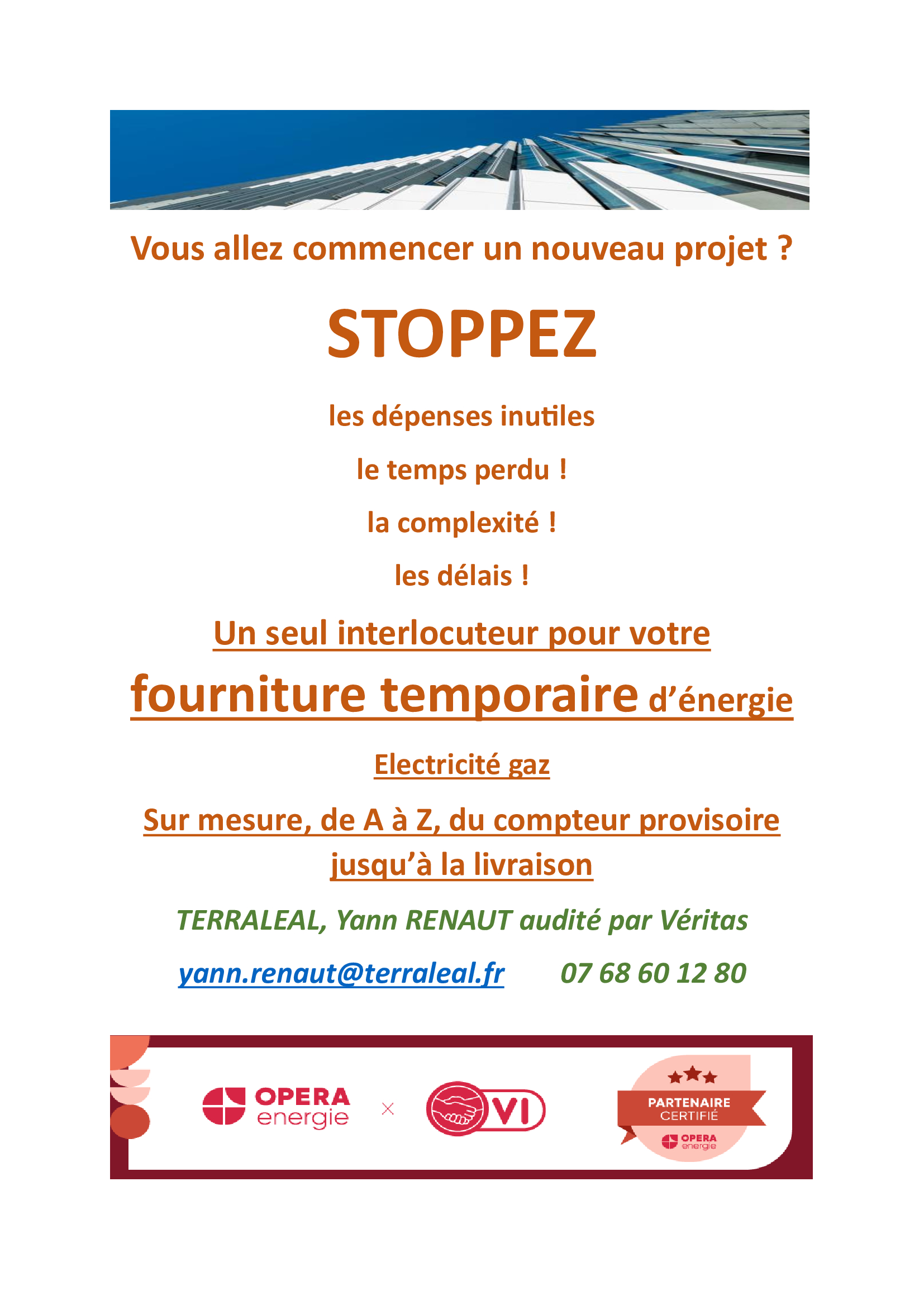 contrats d'énergie temporaires